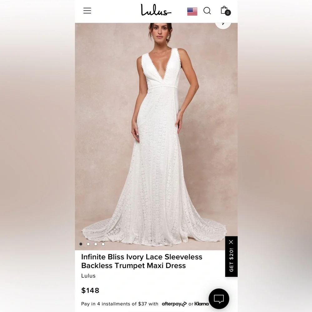 NWT Lulus lace wedding dress - Picture 1 of 7
